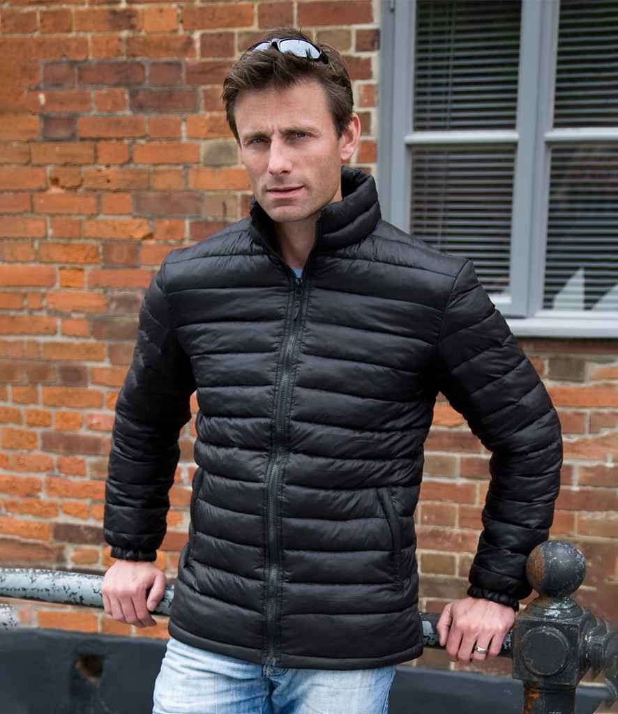Result Urban Ice Bird Padded Jacket in Black by Result Urban — Custom branded clothing by Print Press, featuring premium embroidery produced in our specialist print lab in the UK.