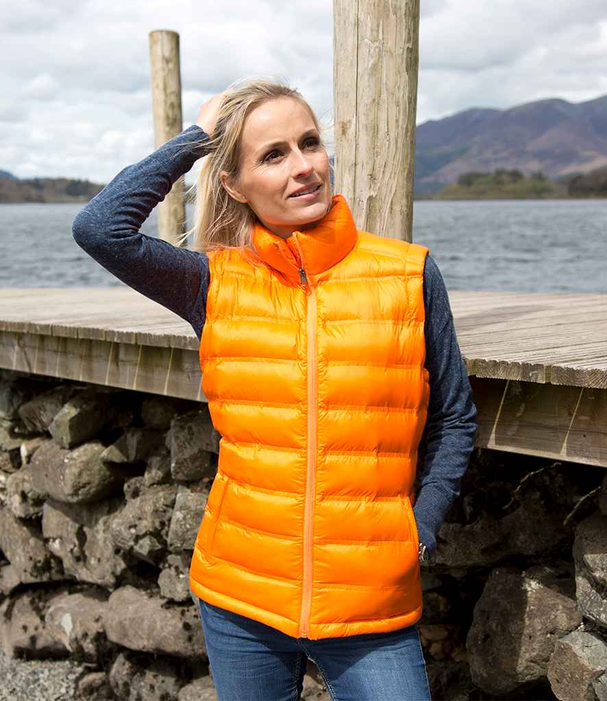 Result Urban Ladies Ice Bird Padded Gilet in Orange by Result Urban — Custom branded clothing by Print Press, featuring premium embroidery produced in our specialist print lab in the UK.