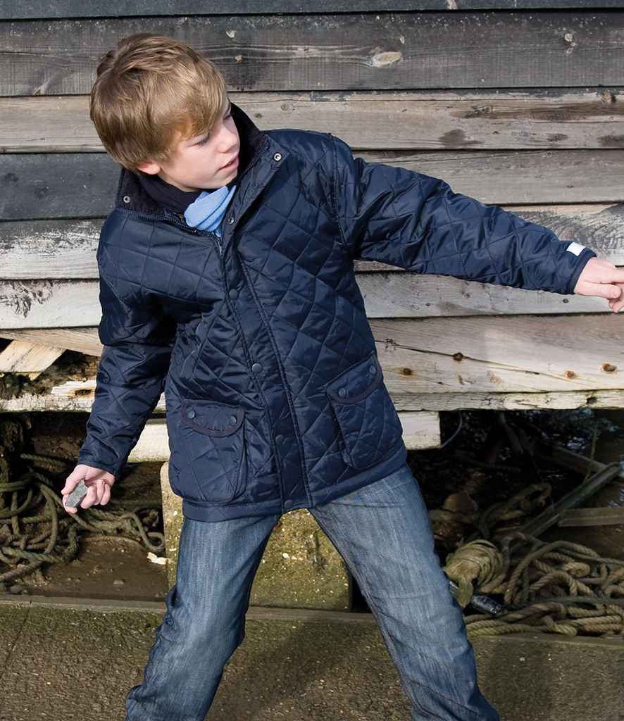 Result Urban Kids Cheltenham Jacket in Navy by Result Urban — Custom branded clothing by Print Press, featuring premium embroidery produced in our specialist print lab in the UK.