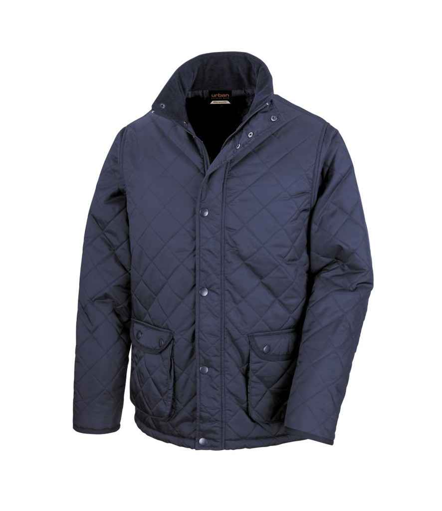 Result Urban Cheltenham Jacket in Navy by Result Urban — Custom branded clothing by Print Press, featuring premium embroidery produced in our specialist print lab in the UK.