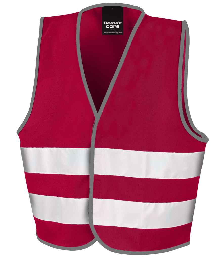 Result Core Kids Enhanced Vis Vest in by Result Core — Custom branded clothing by Print Press, featuring premium embroidery produced in our specialist print lab in the UK.
