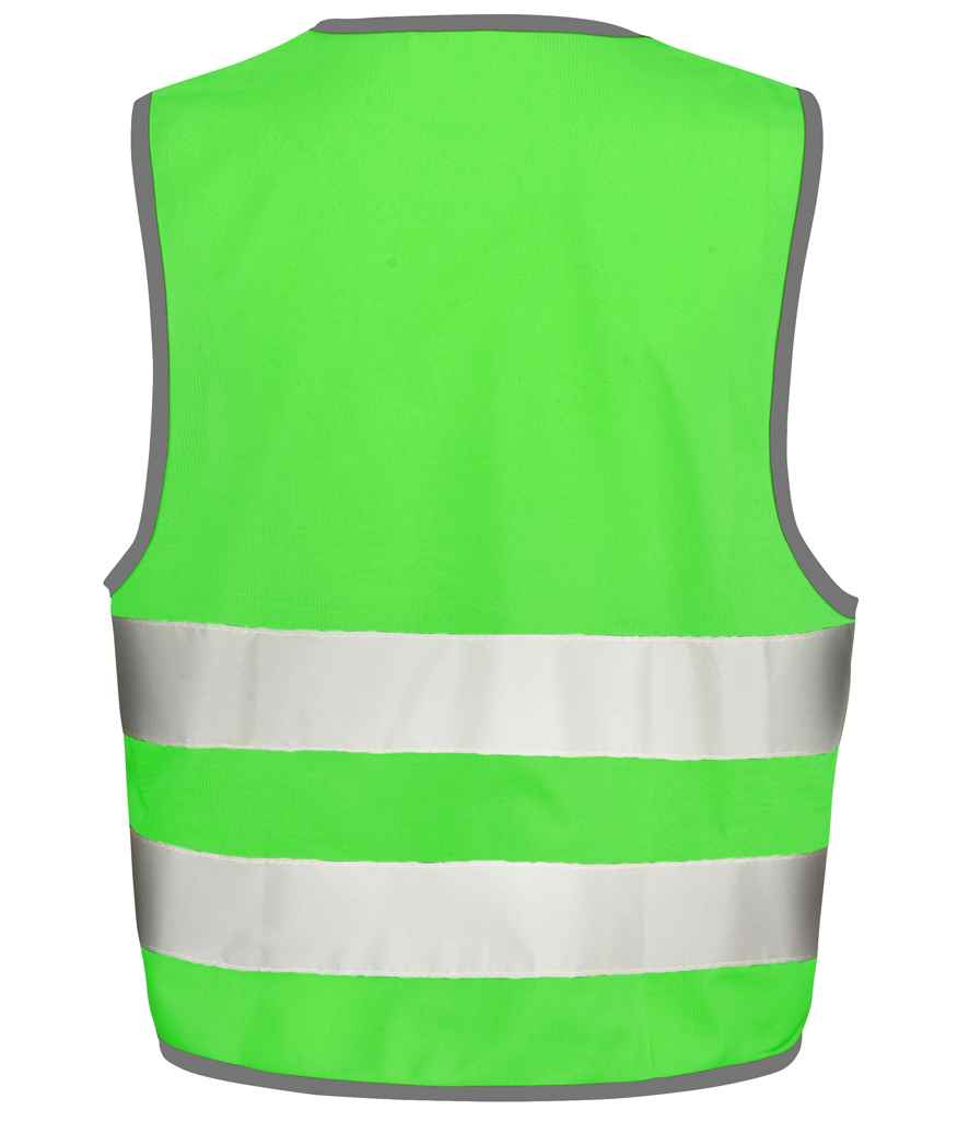 Result Core Kids Enhanced Vis Vest in by Result Core — Custom branded clothing by Print Press, featuring premium embroidery produced in our specialist print lab in the UK.