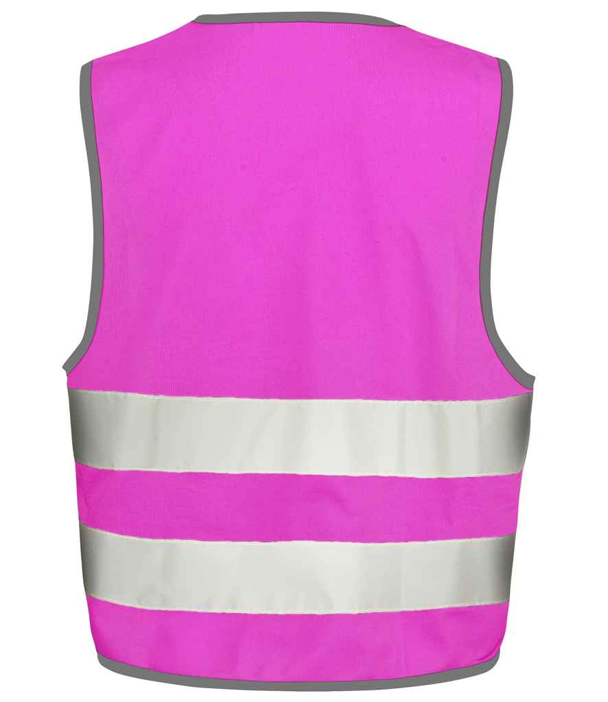 Result Core Kids Enhanced Vis Vest in by Result Core — Custom branded clothing by Print Press, featuring premium embroidery produced in our specialist print lab in the UK.