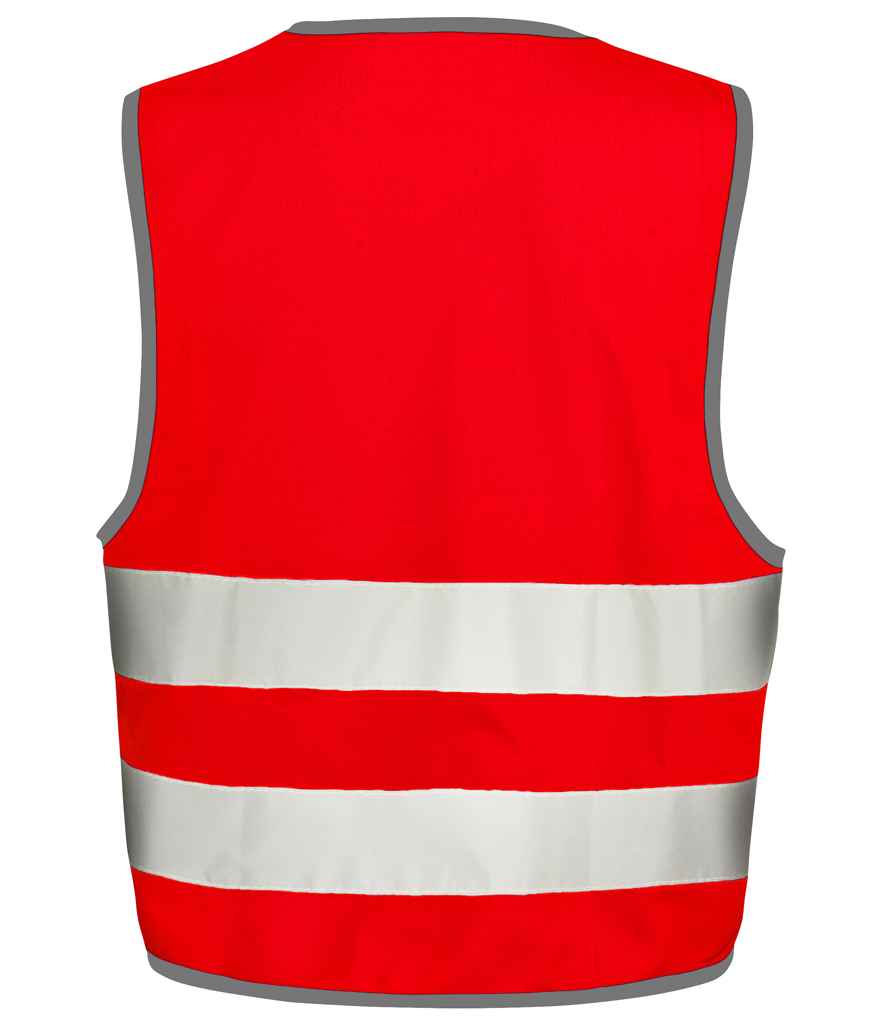 Result Core Kids Enhanced Vis Vest in by Result Core — Custom branded clothing by Print Press, featuring premium embroidery produced in our specialist print lab in the UK.