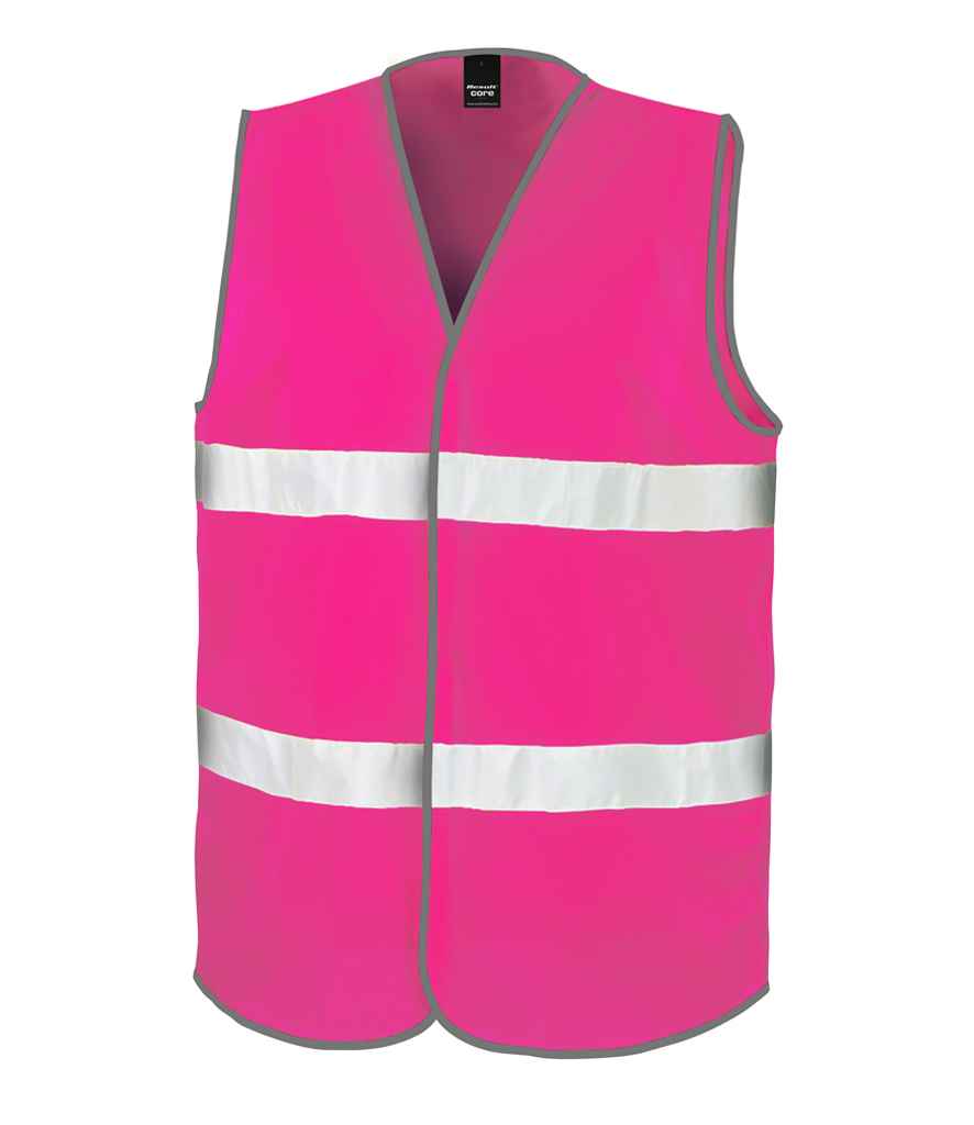 Result Core Enhanced Vis Vest in Fluorescent Pink by Result Core — Custom branded clothing by Print Press, featuring premium embroidery produced in our specialist print lab in the UK.