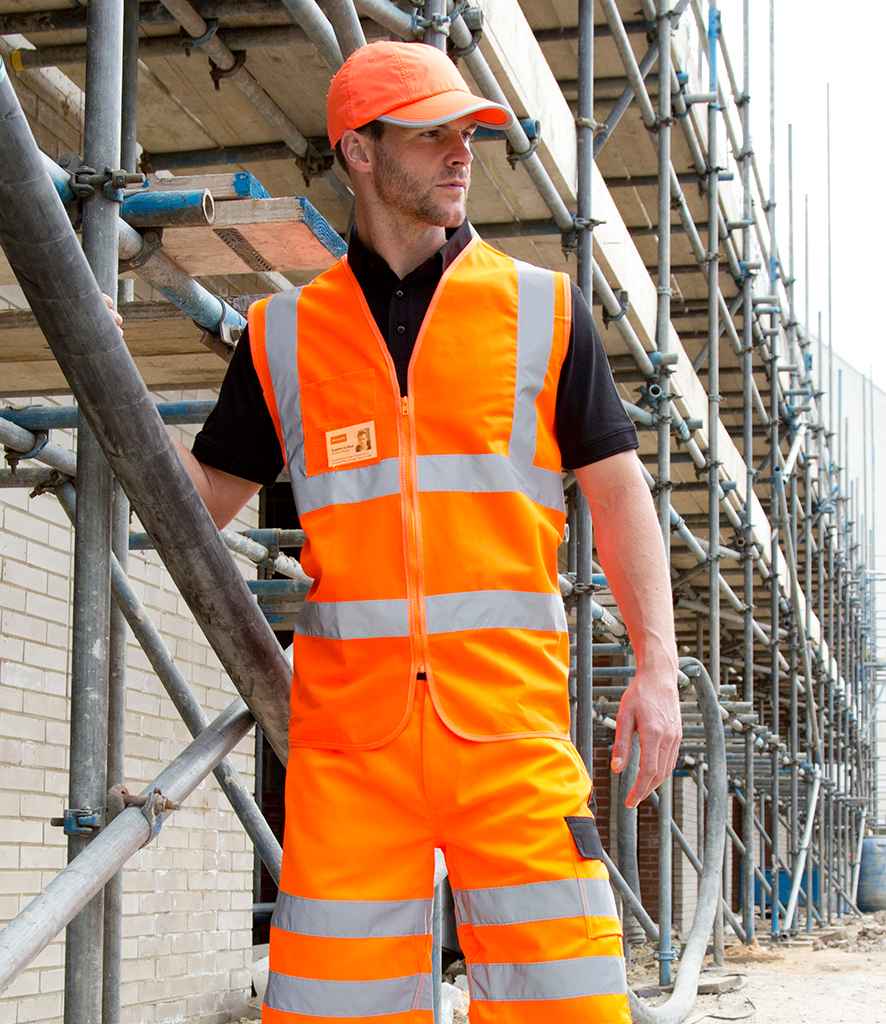 Result Core Zip Safety Tabard in by Result Core — Custom branded clothing by Print Press, featuring premium embroidery produced in our specialist print lab in the UK.