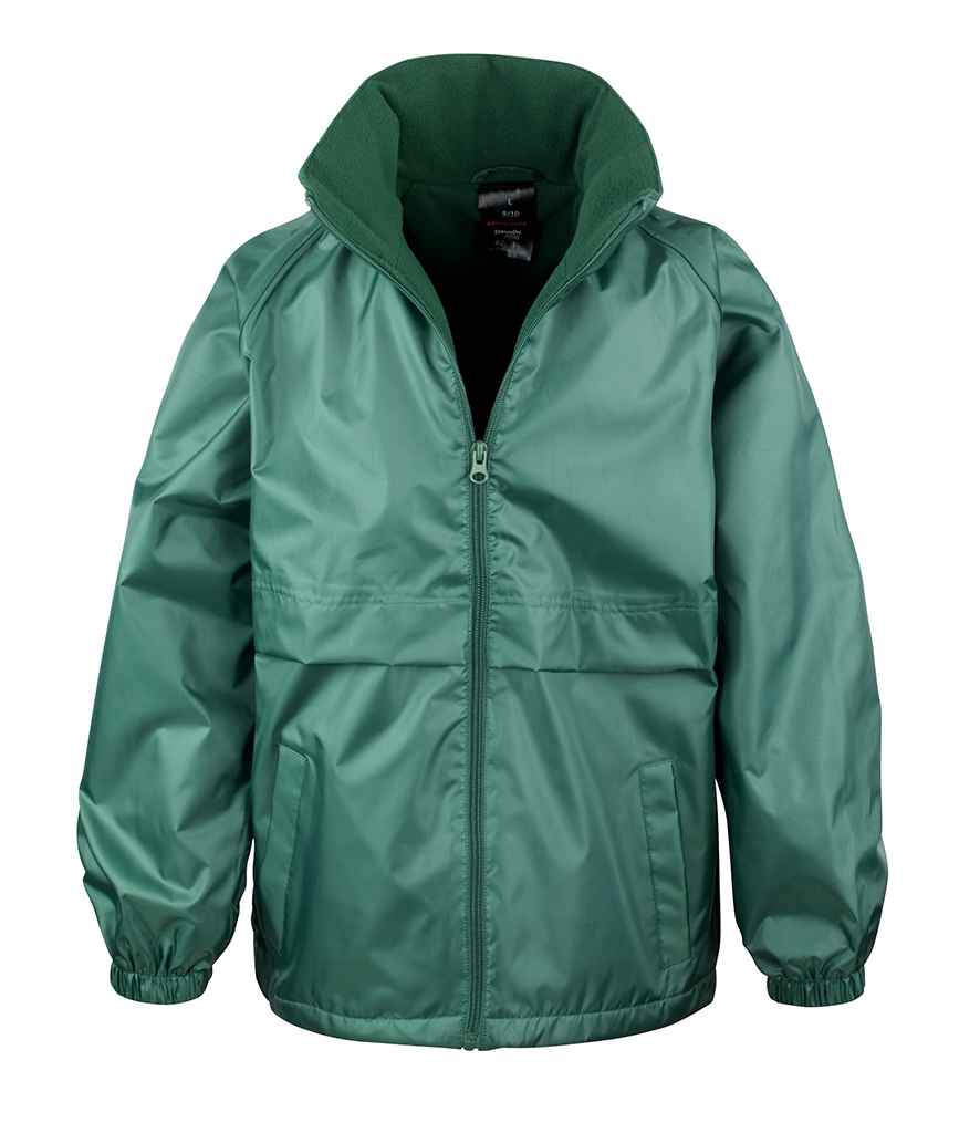Result Core Kids Micro Fleece Lined Jacket in Bottle Green by Result Core — Custom branded clothing by Print Press, featuring premium embroidery produced in our specialist print lab in the UK.
