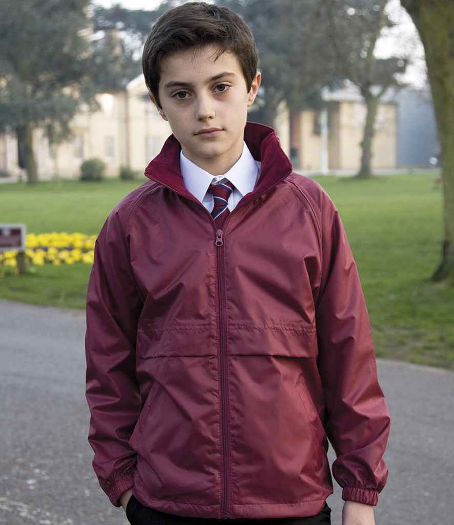 Result Core Kids Micro Fleece Lined Jacket in Burgundy by Result Core — Custom branded clothing by Print Press, featuring premium embroidery produced in our specialist print lab in the UK.