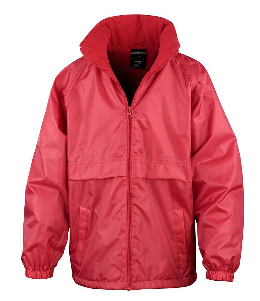 Result Core Kids Micro Fleece Lined Jacket in Red by Result Core — Custom branded clothing by Print Press, featuring premium embroidery produced in our specialist print lab in the UK.