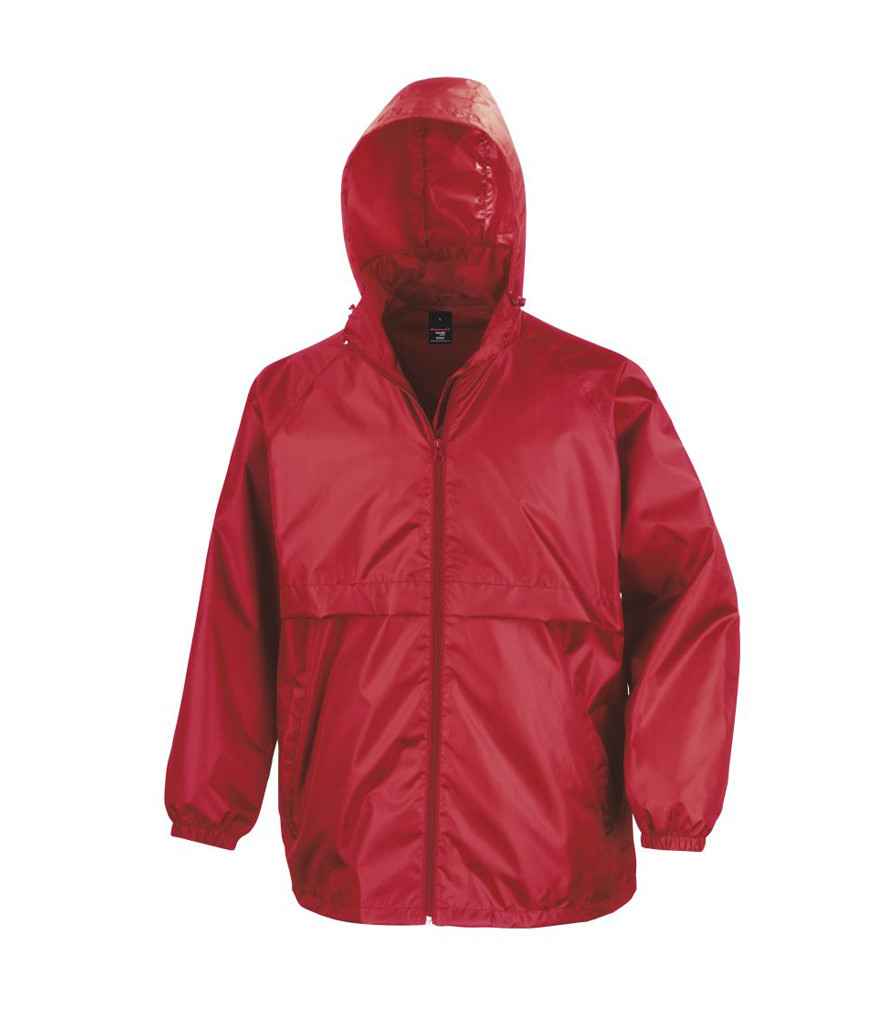 Result Core Lightweight Lined Waterproof Jacket in Red by Result Core — Custom branded clothing by Print Press, featuring premium embroidery produced in our specialist print lab in the UK.