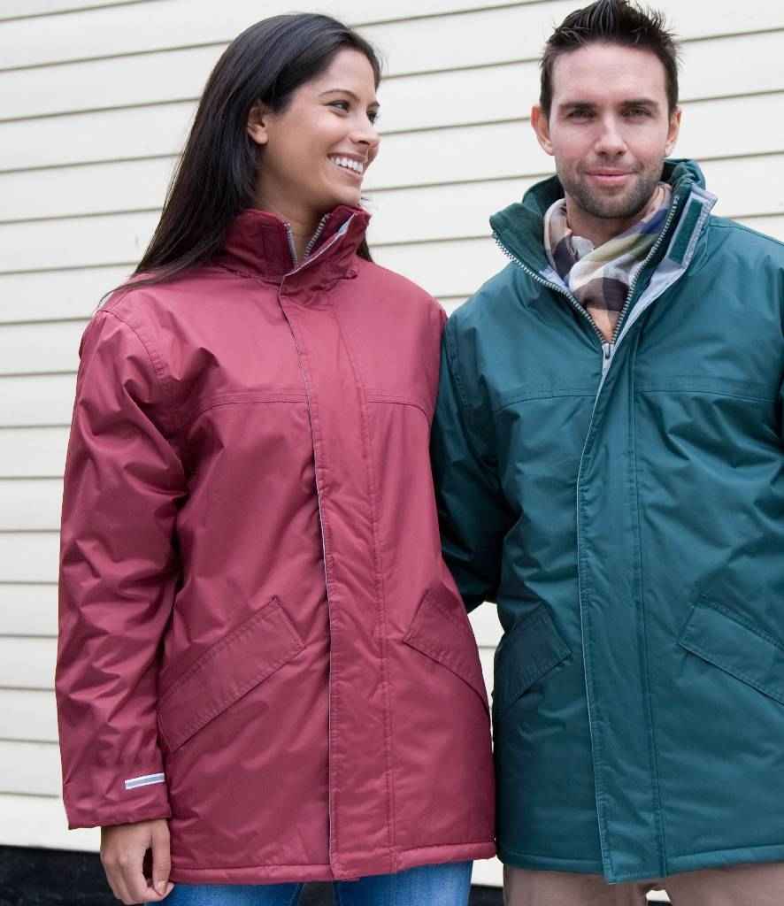 Result Core Winter Parka Jacket in Burgundy by Result Core — Custom branded clothing by Print Press, featuring premium embroidery produced in our specialist print lab in the UK.