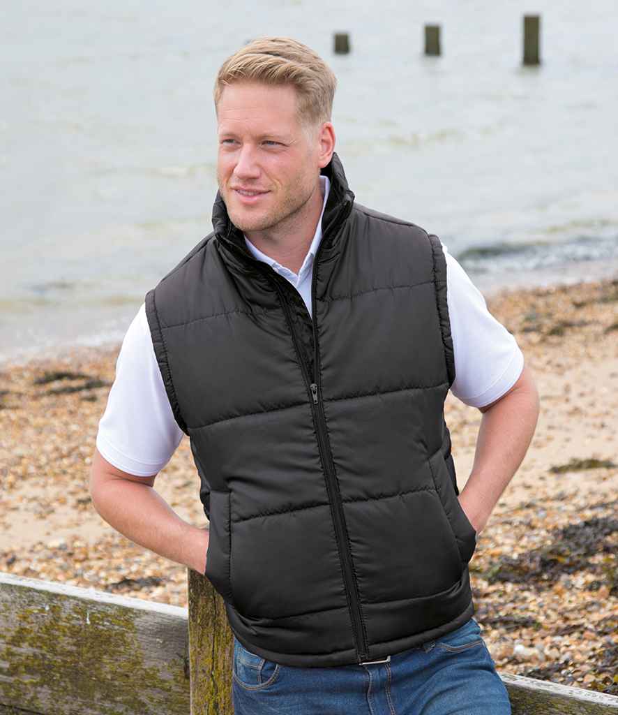 Result Core Padded Bodywarmer in by Result Core — Custom branded clothing by Print Press, featuring premium embroidery produced in our specialist print lab in the UK.
