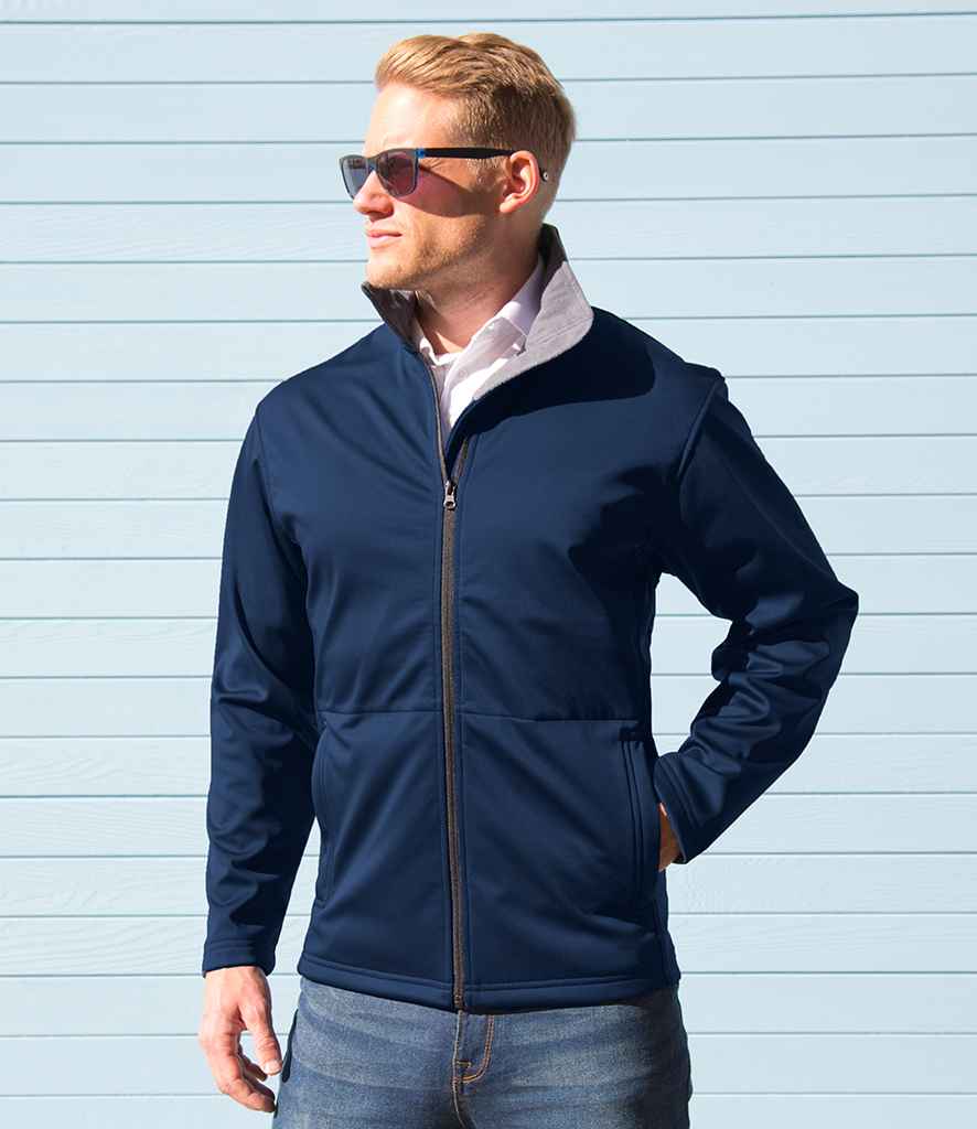 Result Core Soft Shell Jacket in Navy by Result Core — Custom branded clothing by Print Press, featuring premium embroidery produced in our specialist print lab in the UK.
