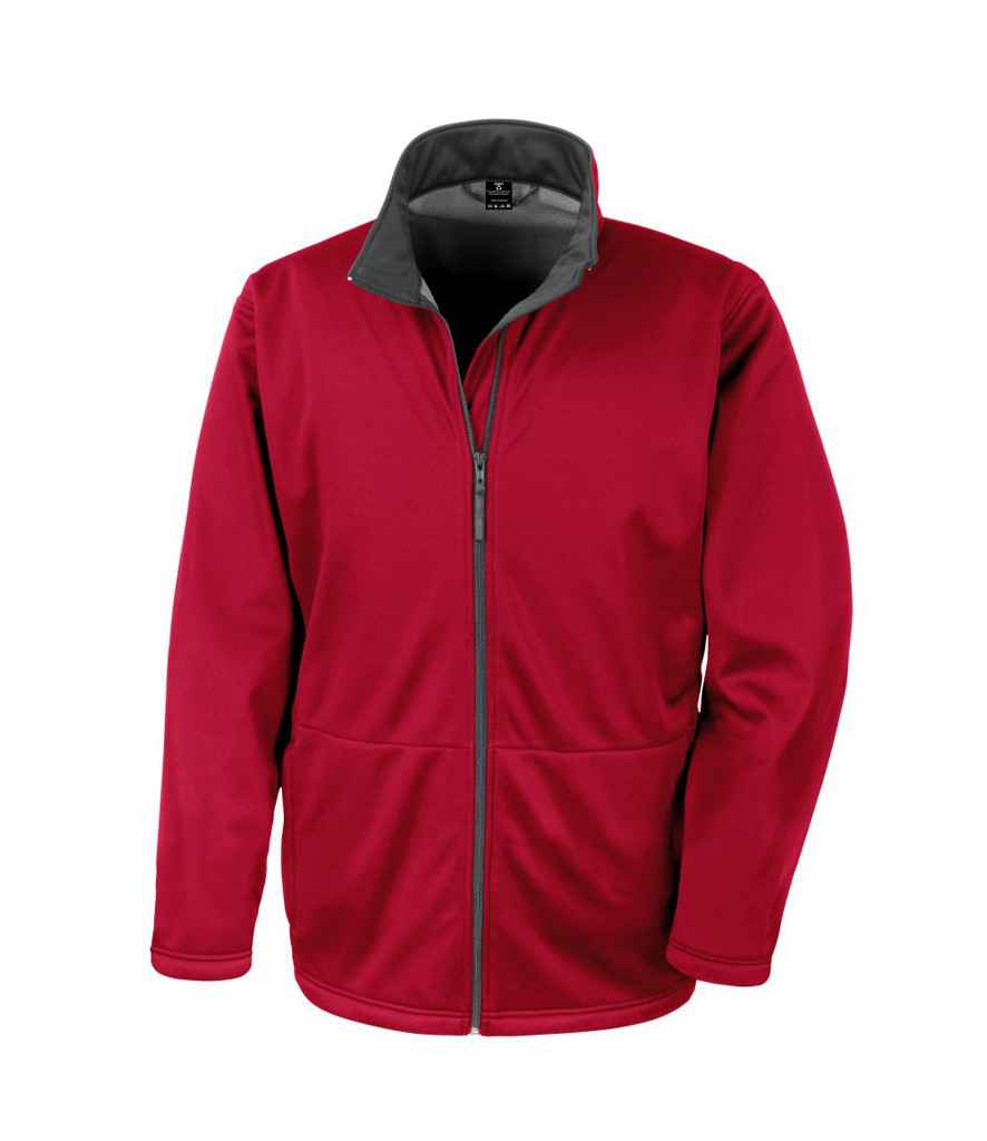 Result Core Soft Shell Jacket in Red by Result Core — Custom branded clothing by Print Press, featuring premium embroidery produced in our specialist print lab in the UK.
