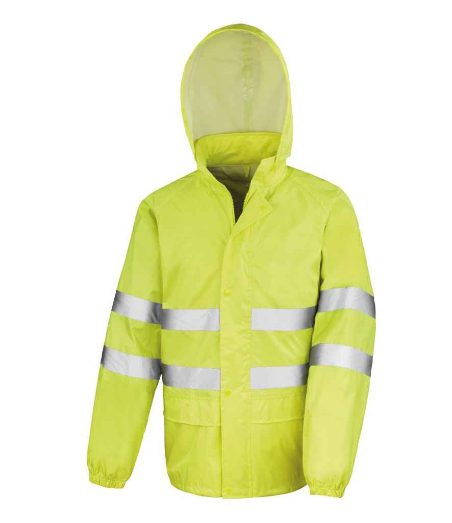 Result Safe-Guard Hi-Vis Waterproof Suit in by Result Safe-Guard — Custom branded clothing by Print Press, featuring premium embroidery produced in our specialist print lab in the UK.