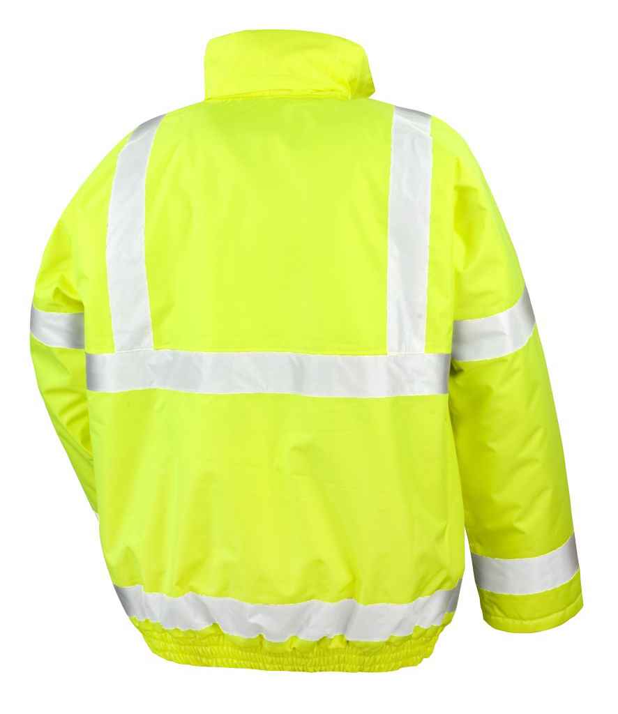 Result Core Hi-Vis Winter Blouson Jacket in by Result Core — Custom branded clothing by Print Press, featuring premium embroidery produced in our specialist print lab in the UK.