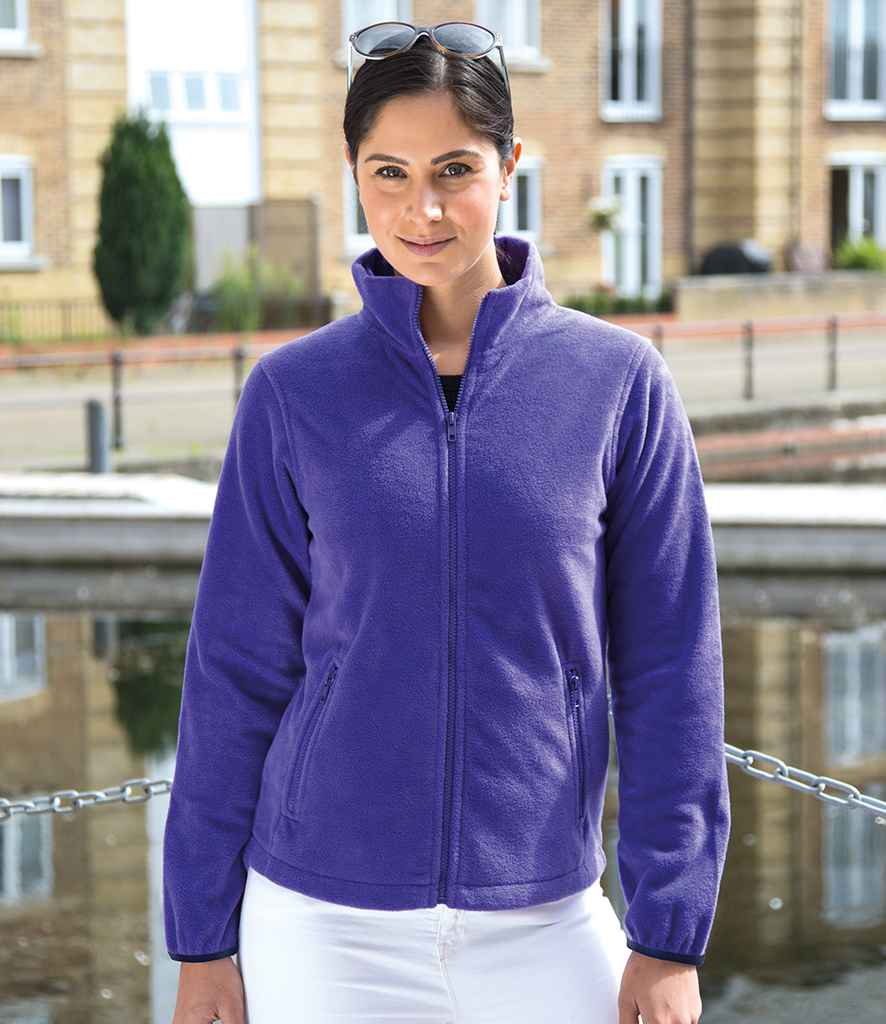Result Core Ladies Fashion Fit Outdoor Fleece in Purple by Result Core — Custom branded clothing by Print Press, featuring premium embroidery produced in our specialist print lab in the UK.
