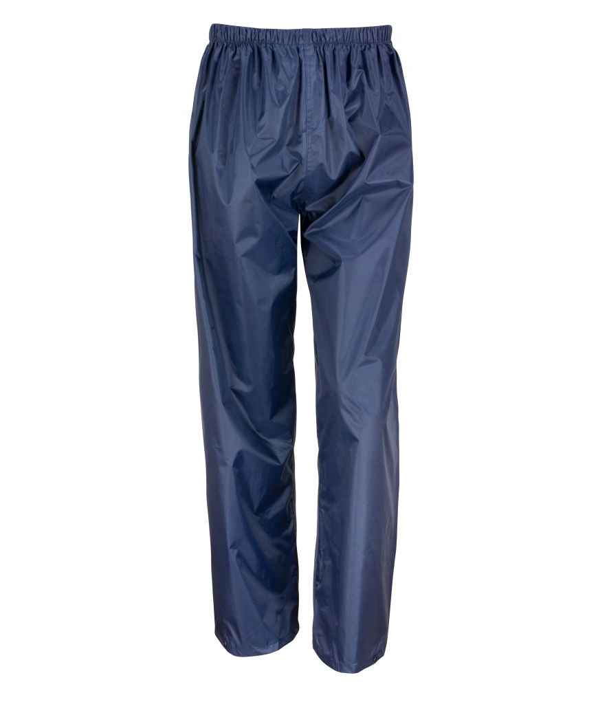 Result Core Waterproof Overtrousers in Navy by Result Core — Custom branded clothing by Print Press, featuring premium embroidery produced in our specialist print lab in the UK.