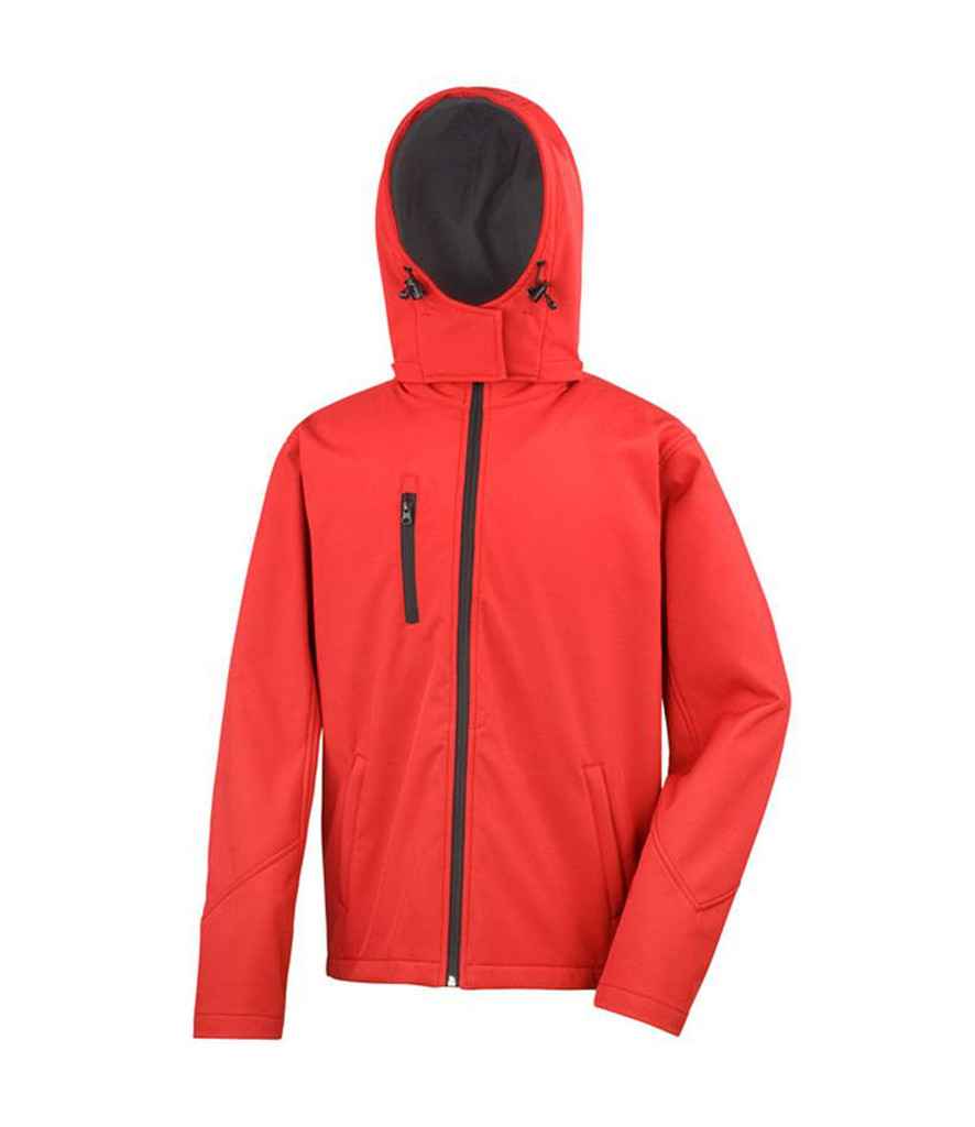 Result Core Hooded Soft Shell Jacket in by Result Core — Custom branded clothing by Print Press, featuring premium embroidery produced in our specialist print lab in the UK.
