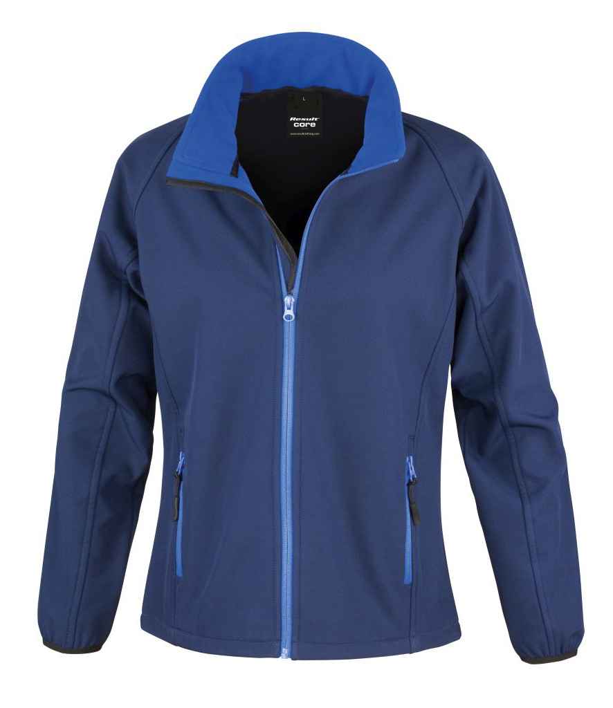 Result Core Ladies Printable Soft Shell Jacket in by Result Core — Custom branded clothing by Print Press, featuring premium embroidery produced in our specialist print lab in the UK.