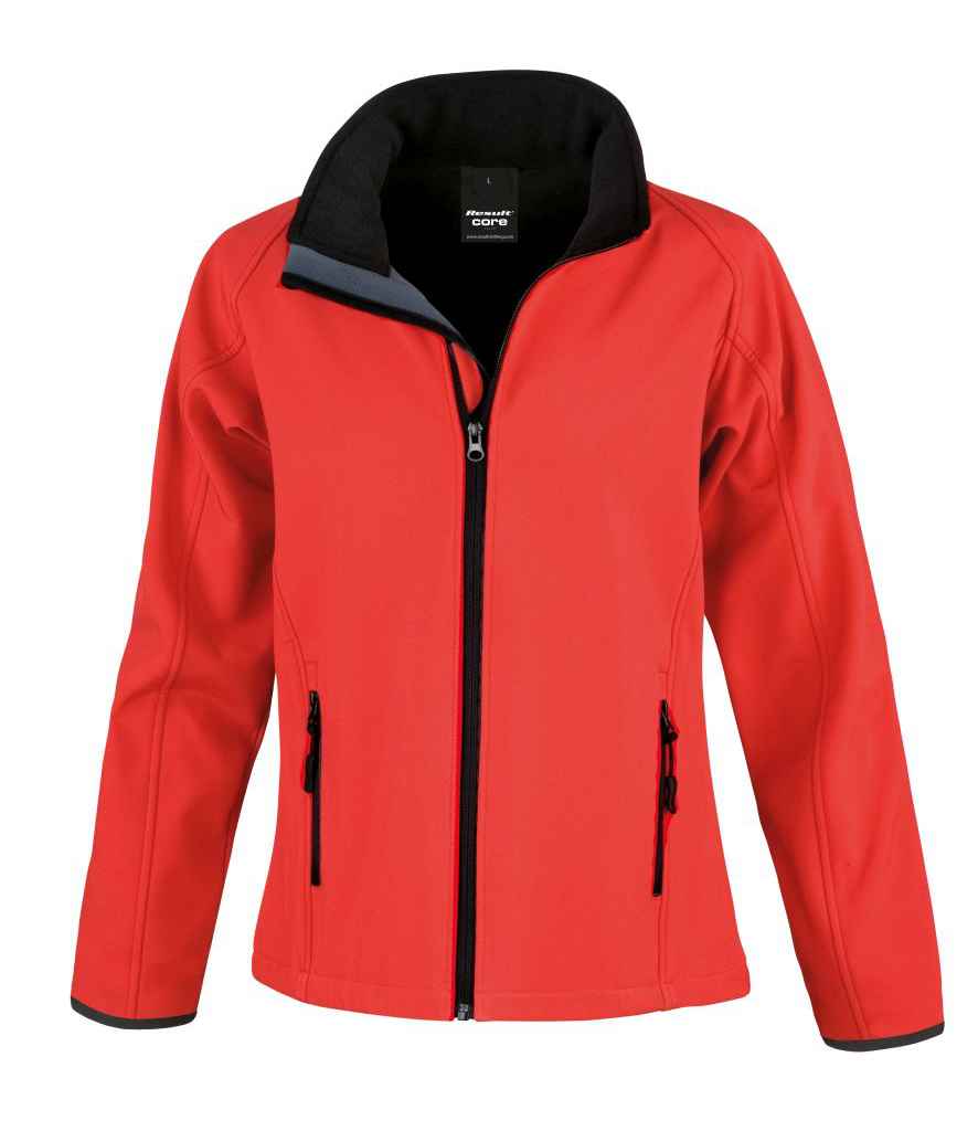 Result Core Ladies Printable Soft Shell Jacket in by Result Core — Custom branded clothing by Print Press, featuring premium embroidery produced in our specialist print lab in the UK.