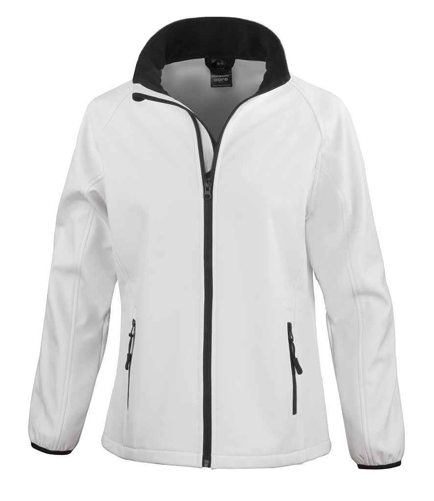 Result Core Ladies Printable Soft Shell Jacket in by Result Core — Custom branded clothing by Print Press, featuring premium embroidery produced in our specialist print lab in the UK.