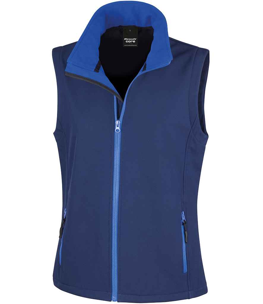 Result Core Ladies Printable Soft Shell Bodywarmer in by Result Core — Custom branded clothing by Print Press, featuring premium embroidery produced in our specialist print lab in the UK.