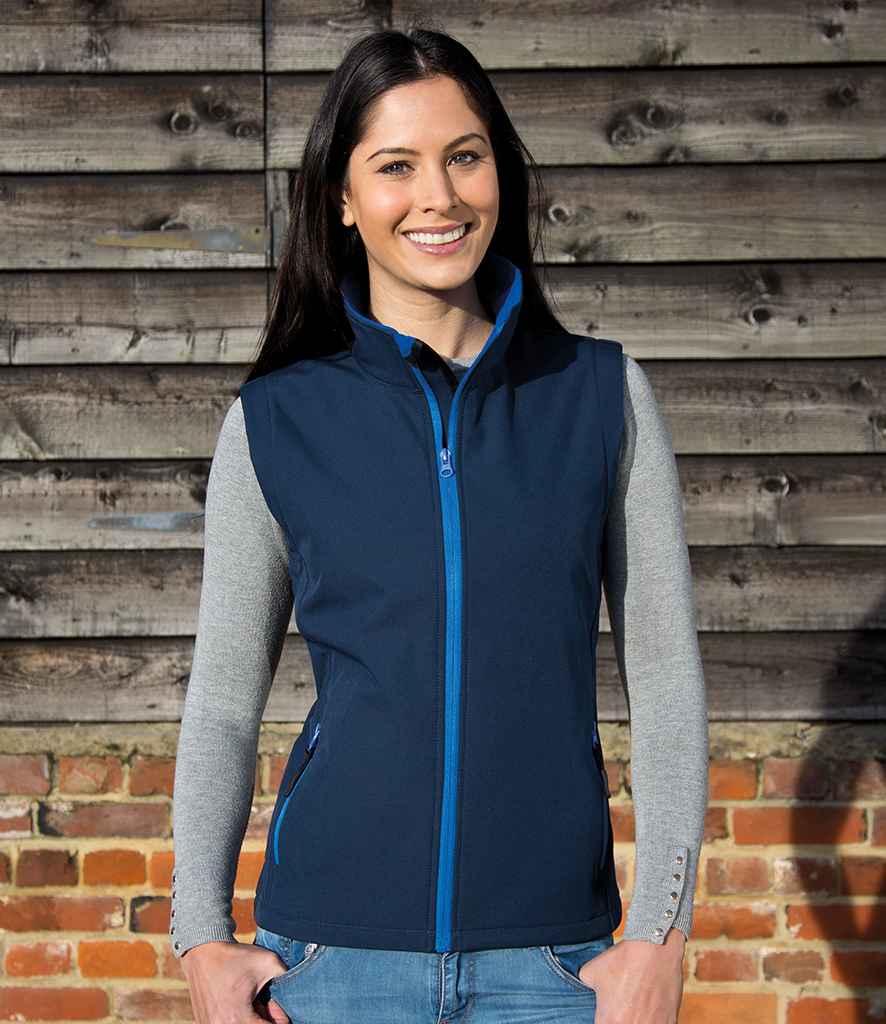 Result Core Ladies Printable Soft Shell Bodywarmer in by Result Core — Custom branded clothing by Print Press, featuring premium embroidery produced in our specialist print lab in the UK.