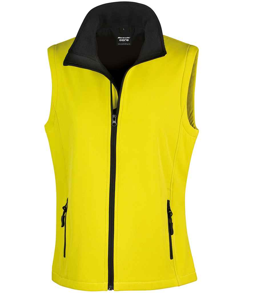 Result Core Ladies Printable Soft Shell Bodywarmer in by Result Core — Custom branded clothing by Print Press, featuring premium embroidery produced in our specialist print lab in the UK.