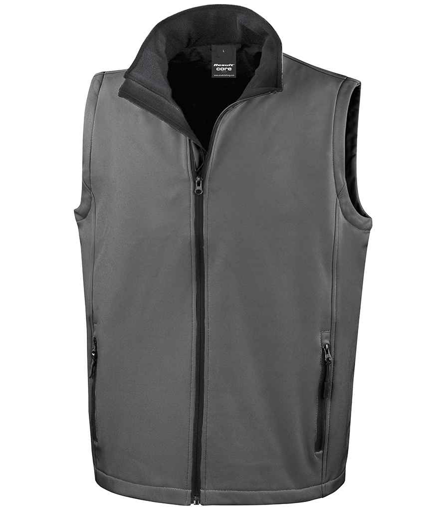 Result Core Printable Soft Shell Bodywarmer in by Result Core — Custom branded clothing by Print Press, featuring premium embroidery produced in our specialist print lab in the UK.