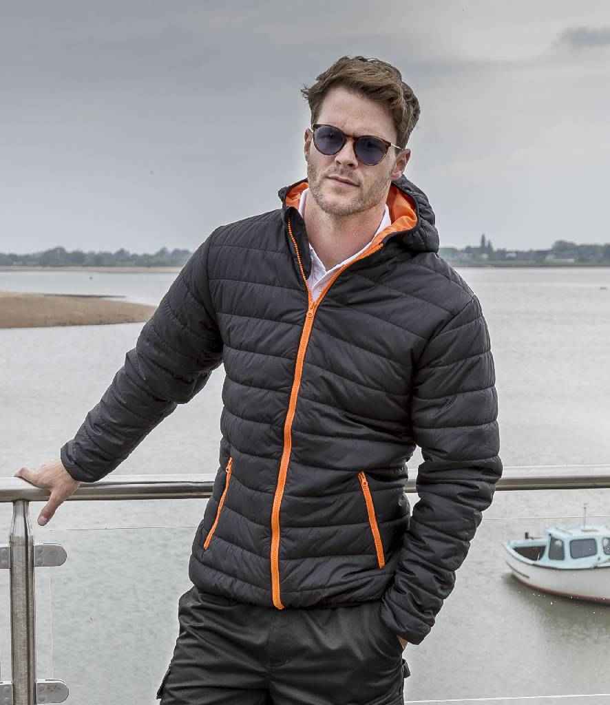 Result Core Soft Padded Jacket in Black Orange by Result Core — Custom branded clothing by Print Press, featuring premium embroidery produced in our specialist print lab in the UK.