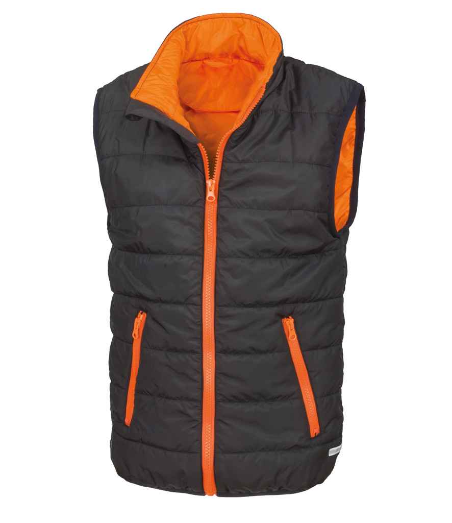 Result Core Kids Padded Bodywarmer in by Result Core — Custom branded clothing by Print Press, featuring premium embroidery produced in our specialist print lab in the UK.