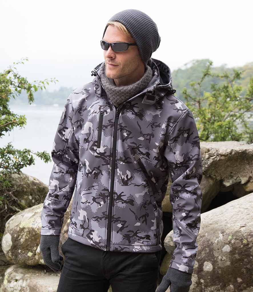 Result Urban Camo TX Performance Soft Shell Jacket in by Result Urban — Custom branded clothing by Print Press, featuring premium embroidery produced in our specialist print lab in the UK.