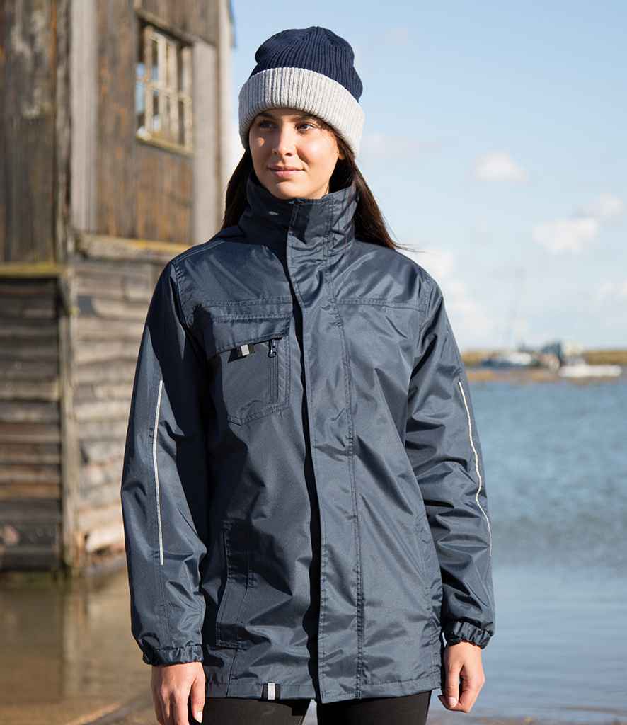 Result Core 3-in-1 Transit Jacket in Navy by Result Core — Custom branded clothing by Print Press, featuring premium embroidery produced in our specialist print lab in the UK.