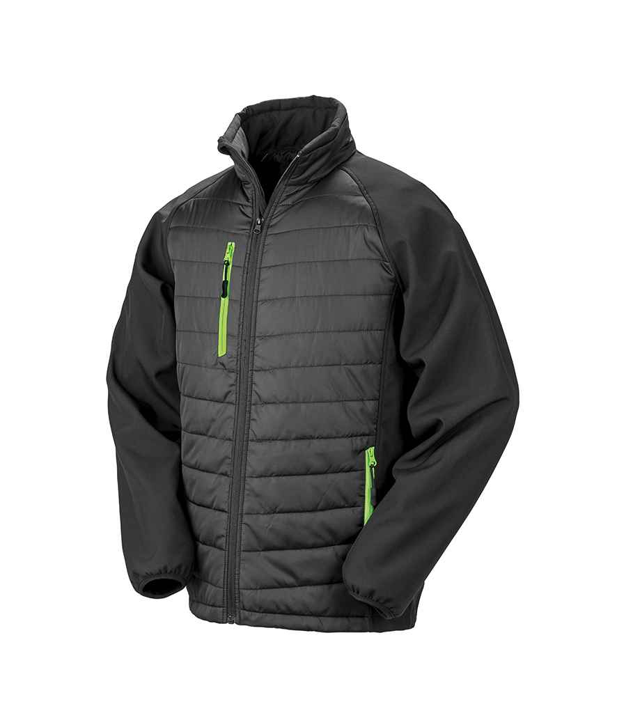 Result Genuine Recycled Black Compass Padded Jacket in by Result Genuine Recycled — Custom branded clothing by Print Press, featuring premium embroidery produced in our specialist print lab in the UK.