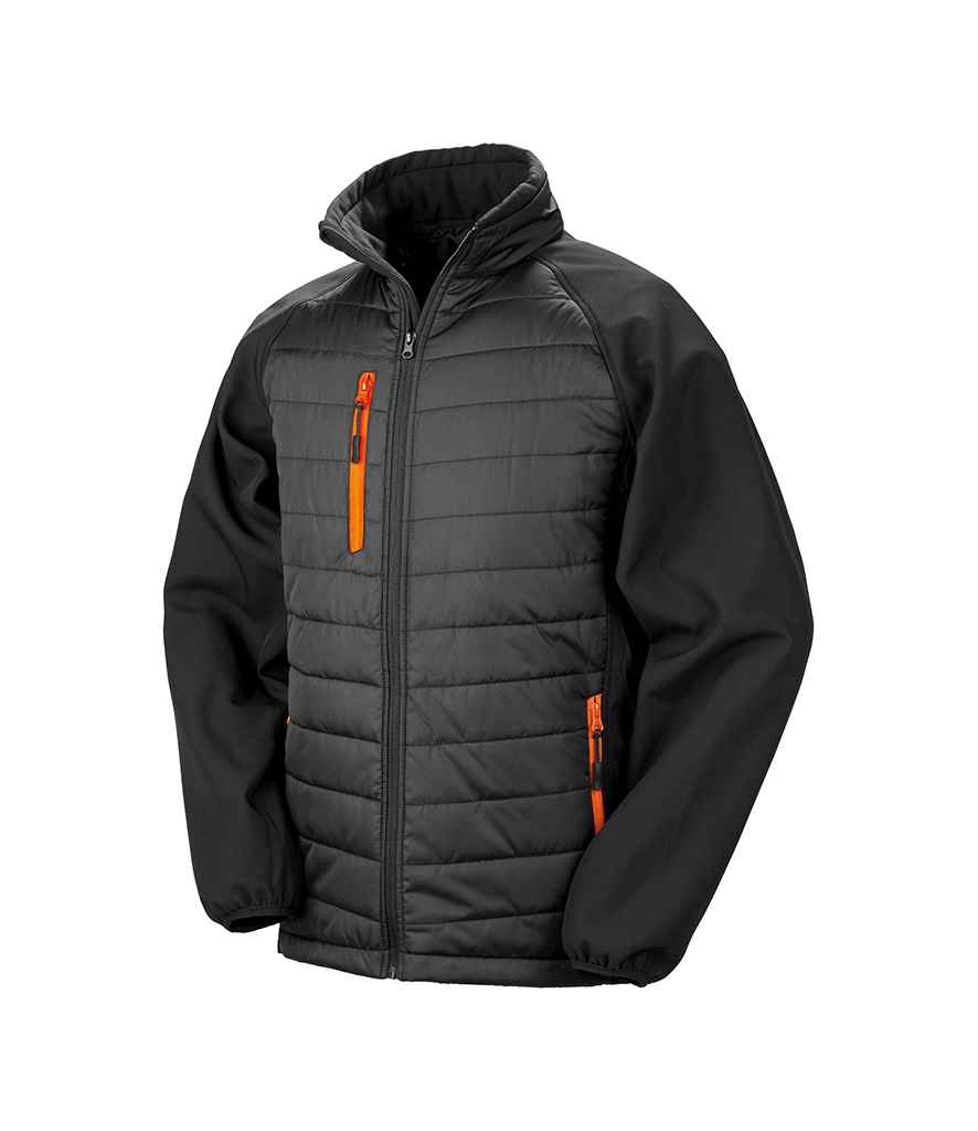 Result Genuine Recycled Black Compass Padded Jacket in by Result Genuine Recycled — Custom branded clothing by Print Press, featuring premium embroidery produced in our specialist print lab in the UK.
