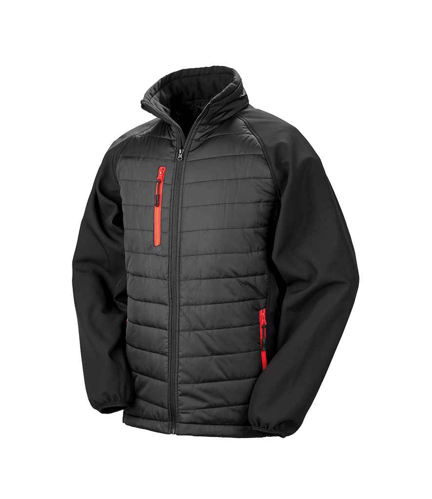 Result Genuine Recycled Black Compass Padded Jacket in by Result Genuine Recycled — Custom branded clothing by Print Press, featuring premium embroidery produced in our specialist print lab in the UK.