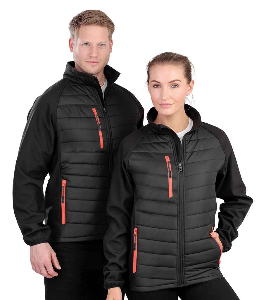 Result Genuine Recycled Black Compass Padded Jacket in by Result Genuine Recycled — Custom branded clothing by Print Press, featuring premium embroidery produced in our specialist print lab in the UK.