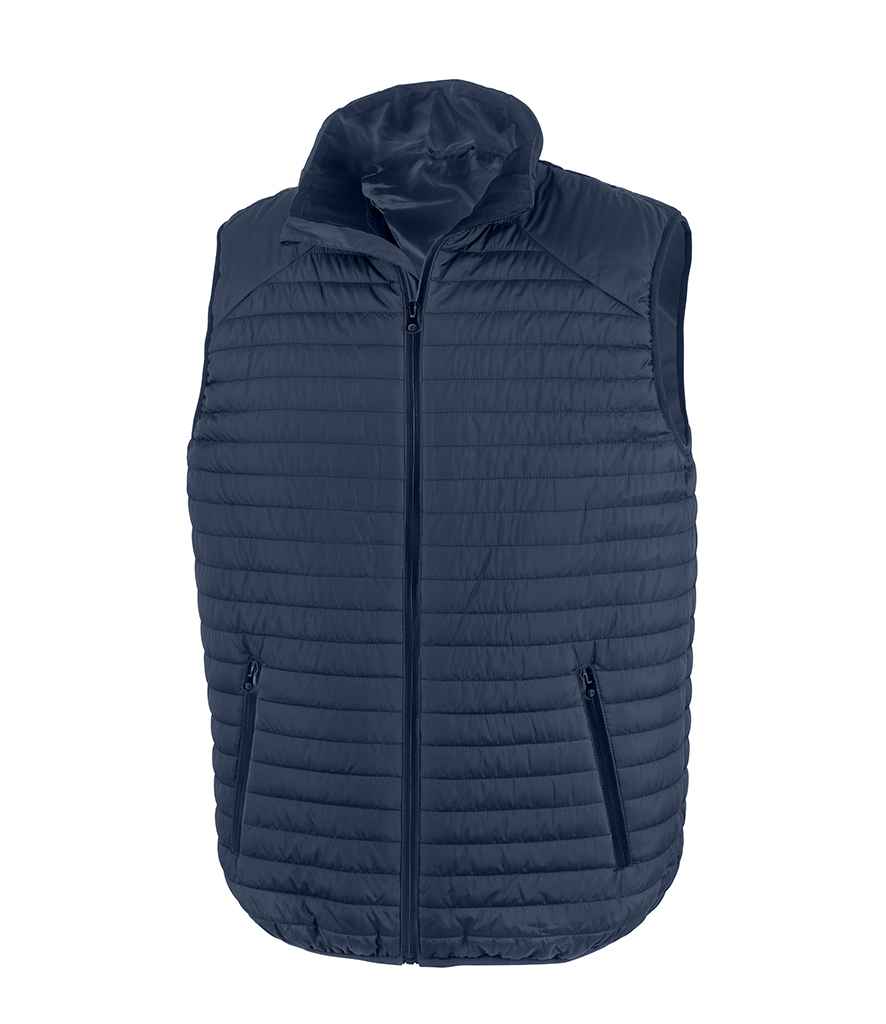 Result Genuine Recycled Thermoquilt Gilet in Navy Navy by Result Genuine Recycled — Custom branded clothing by Print Press, featuring premium embroidery produced in our specialist print lab in the UK.