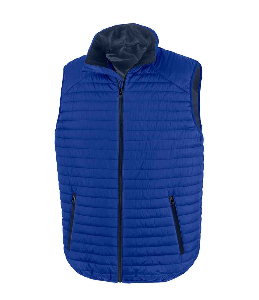 Result Genuine Recycled Thermoquilt Gilet in Royal Blue Navy by Result Genuine Recycled — Custom branded clothing by Print Press, featuring premium embroidery produced in our specialist print lab in the UK.