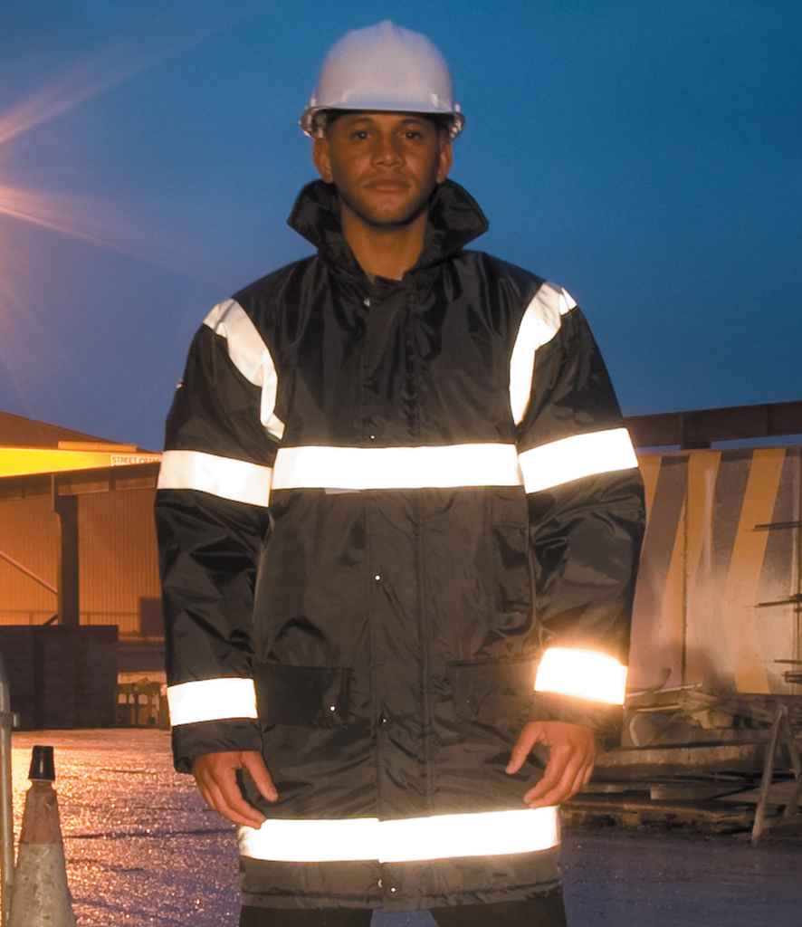 Result Work-Guard Management Coat in by Result Work-Guard — Custom branded clothing by Print Press, featuring premium embroidery produced in our specialist print lab in the UK.