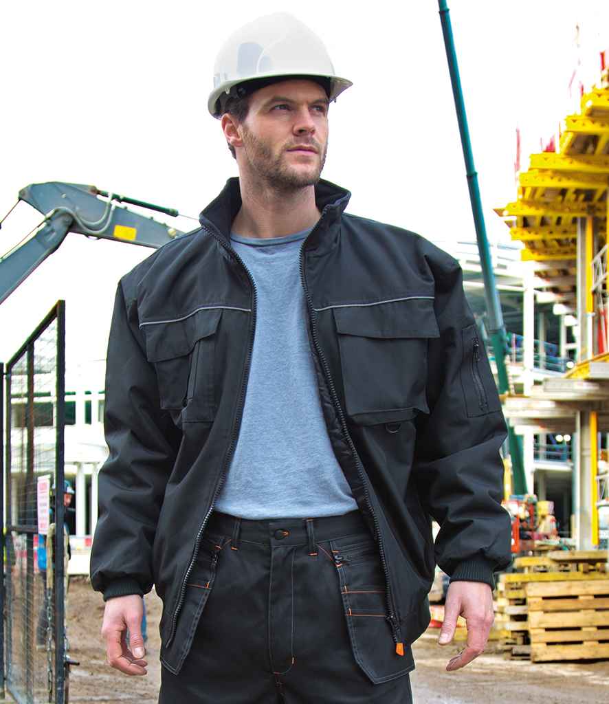 Result Work-Guard Sabre Pilot Jacket in by Result Work-Guard — Custom branded clothing by Print Press, featuring premium embroidery produced in our specialist print lab in the UK.