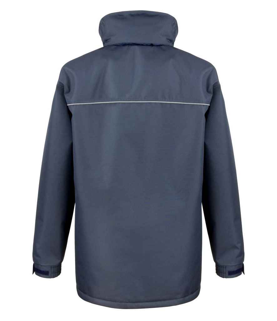 Result Work-Guard Sabre Long Coat in by Result Work-Guard — Custom branded clothing by Print Press, featuring premium embroidery produced in our specialist print lab in the UK.