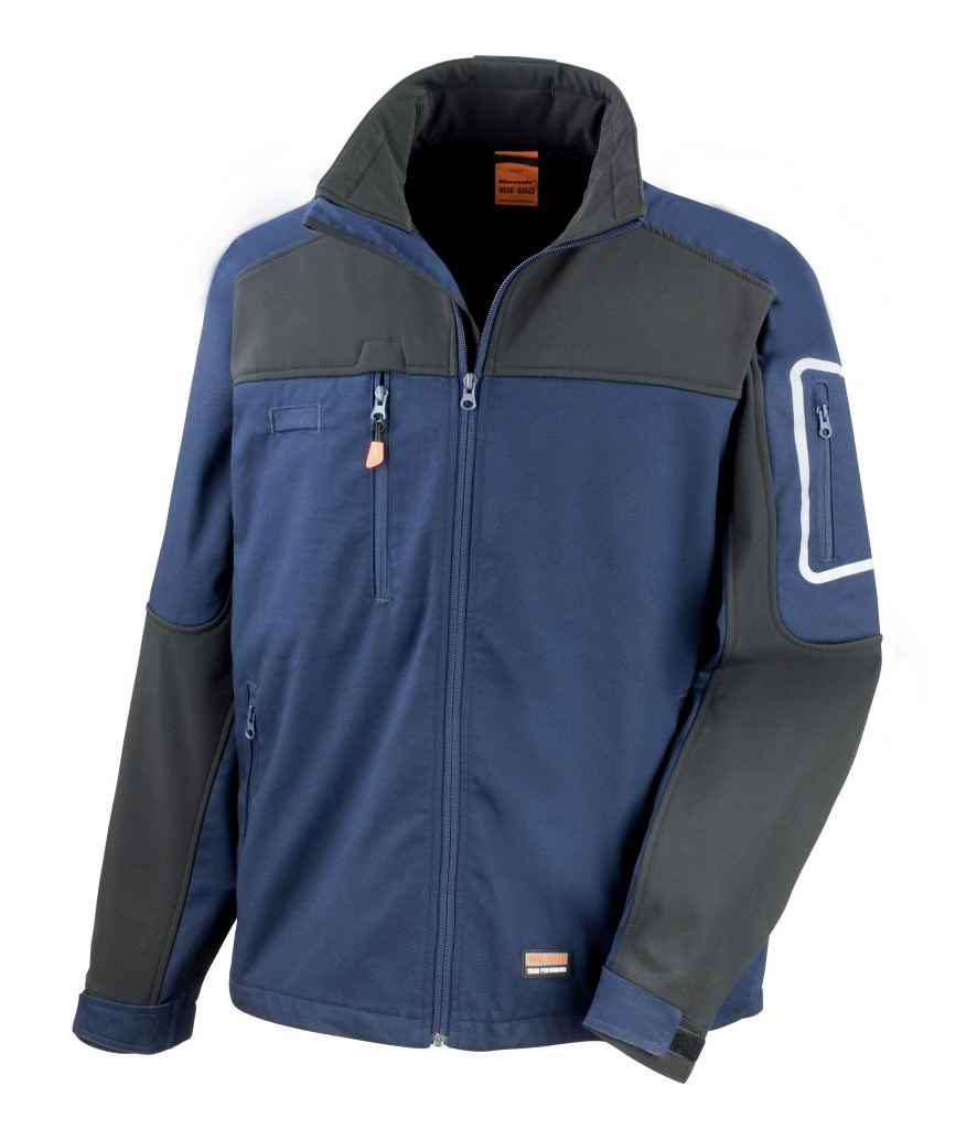 Result Work-Guard Sabre Soft Shell Jacket in by Result Work-Guard — Custom branded clothing by Print Press, featuring premium embroidery produced in our specialist print lab in the UK.