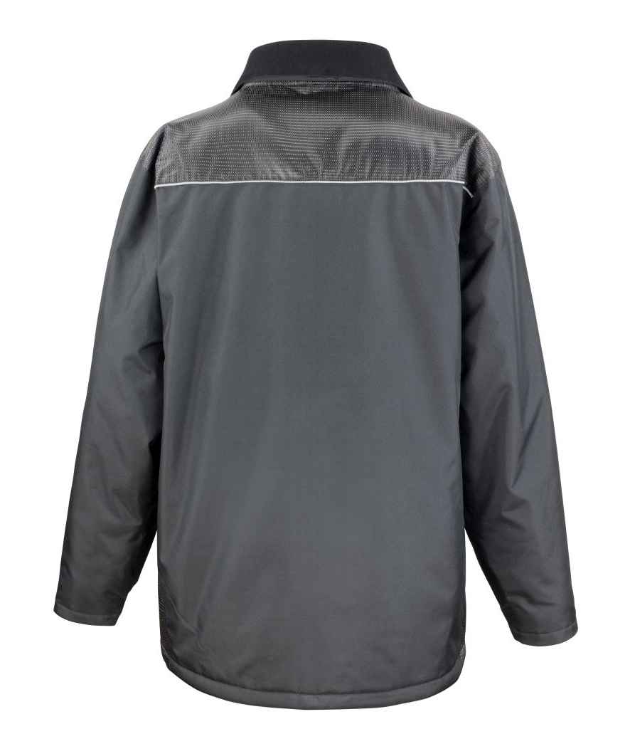 Result Work-Guard Vostex Long Coat in by Result Work-Guard — Custom branded clothing by Print Press, featuring premium embroidery produced in our specialist print lab in the UK.