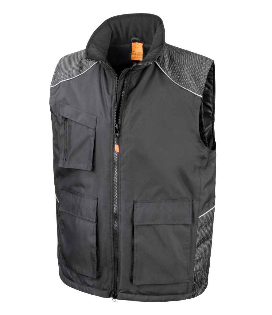 Result Work-Guard Vostex Bodywarmer in by Result Work-Guard — Custom branded clothing by Print Press, featuring premium embroidery produced in our specialist print lab in the UK.