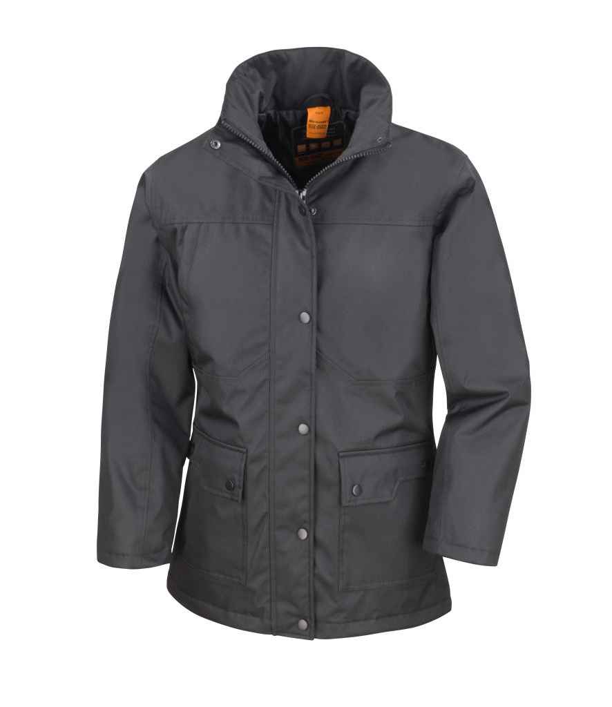 Result Work-Guard Ladies Platinum Managers Jacket in by Result Work-Guard — Custom branded clothing by Print Press, featuring premium embroidery produced in our specialist print lab in the UK.