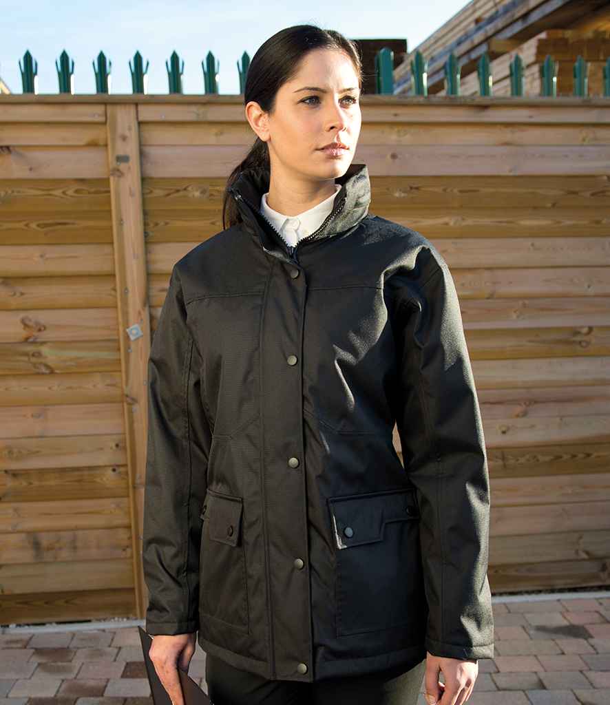 Result Work-Guard Ladies Platinum Managers Jacket in by Result Work-Guard — Custom branded clothing by Print Press, featuring premium embroidery produced in our specialist print lab in the UK.