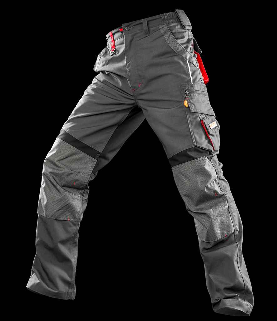 Result Work-Guard Technical Trousers in Grey Black by Result Work-Guard — Custom branded clothing by Print Press, featuring premium embroidery produced in our specialist print lab in the UK.
