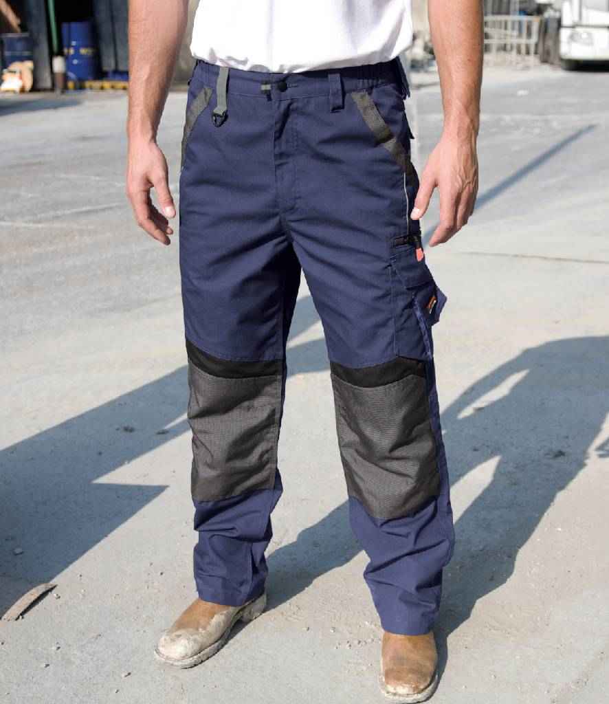 Result Work-Guard Technical Trousers in Navy Black by Result Work-Guard — Custom branded clothing by Print Press, featuring premium embroidery produced in our specialist print lab in the UK.